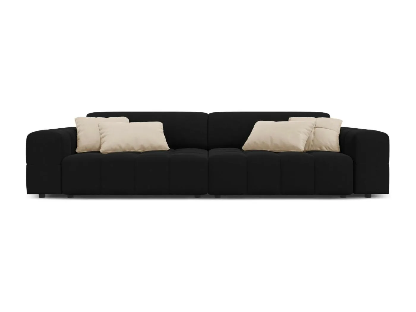 CXL by Christian Lacroix - 4-Sitzer Sofa "Luc" Sitzer aus Samt schwarz - 244x102x70cm