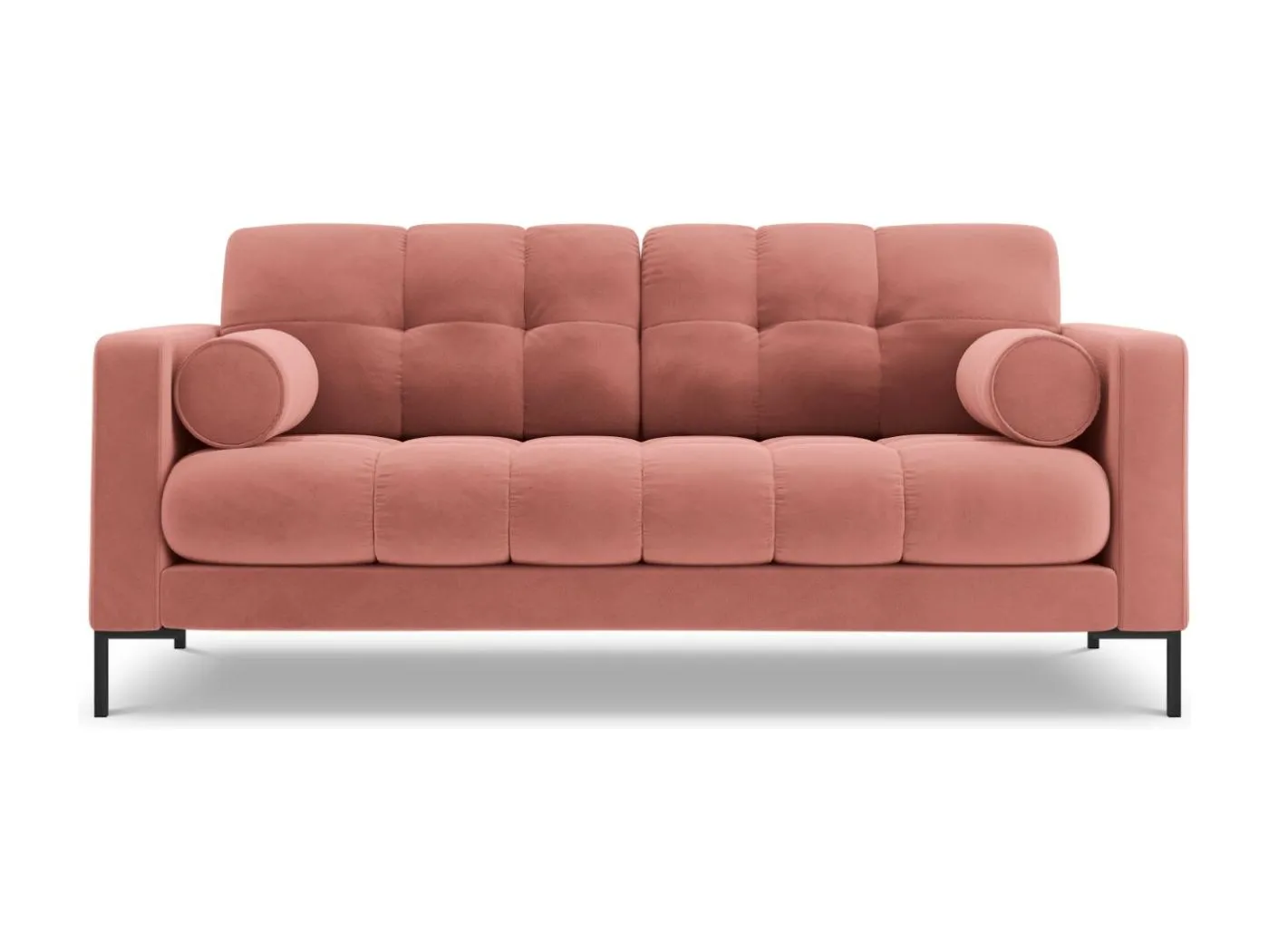 Cosmopolitan Design - 2-Sitzer Sofa "Bali" aus Samt rosa - 152x92x75cm