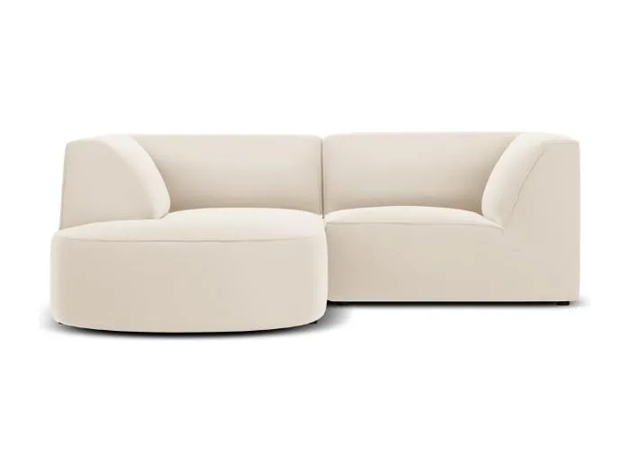 CXL by Christian Lacroix - 3-Sitzer Ecksofa links "Charles" Sitzer aus Samt beige - 186x180x69cm