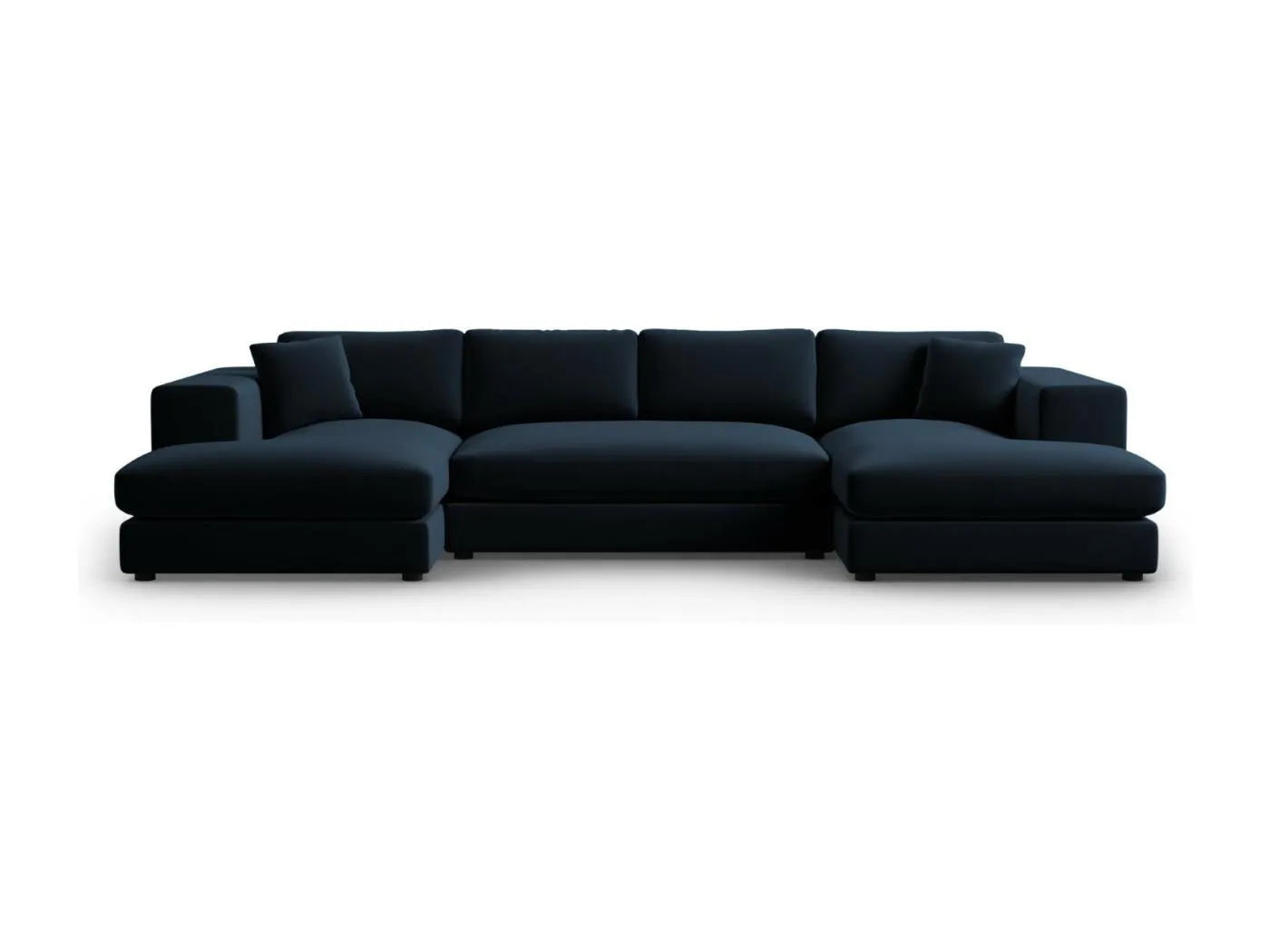 CXL by Christian Lacroix - 5-Sitzer Panoramasofa "Tendance" Sitzer aus Samt dunkelblau - 344x170x72cm