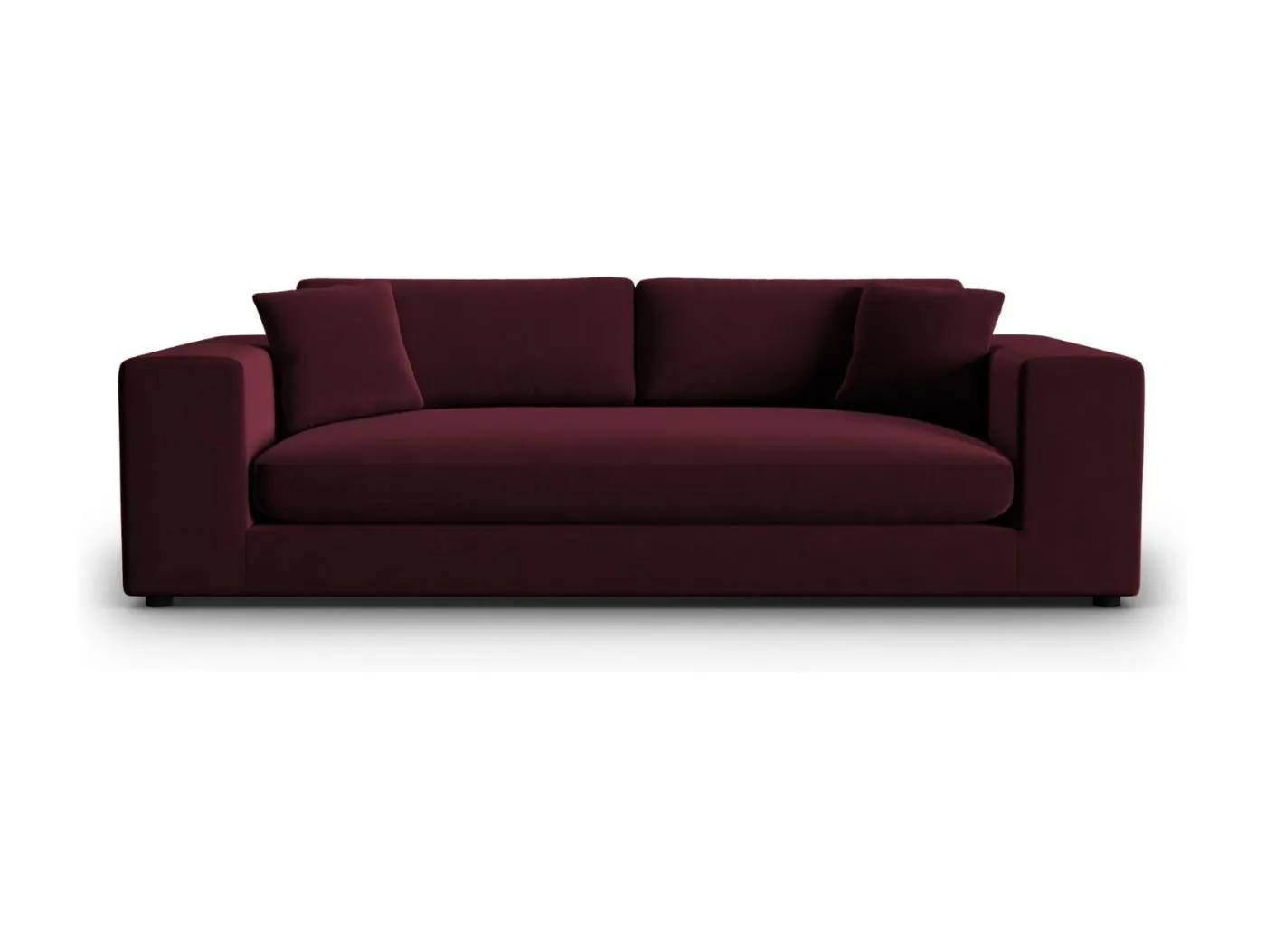 CXL by Christian Lacroix - 4-Sitzer Sofa "Tendance" Sitzer aus Samt dunkelrot - 262x122x72cm