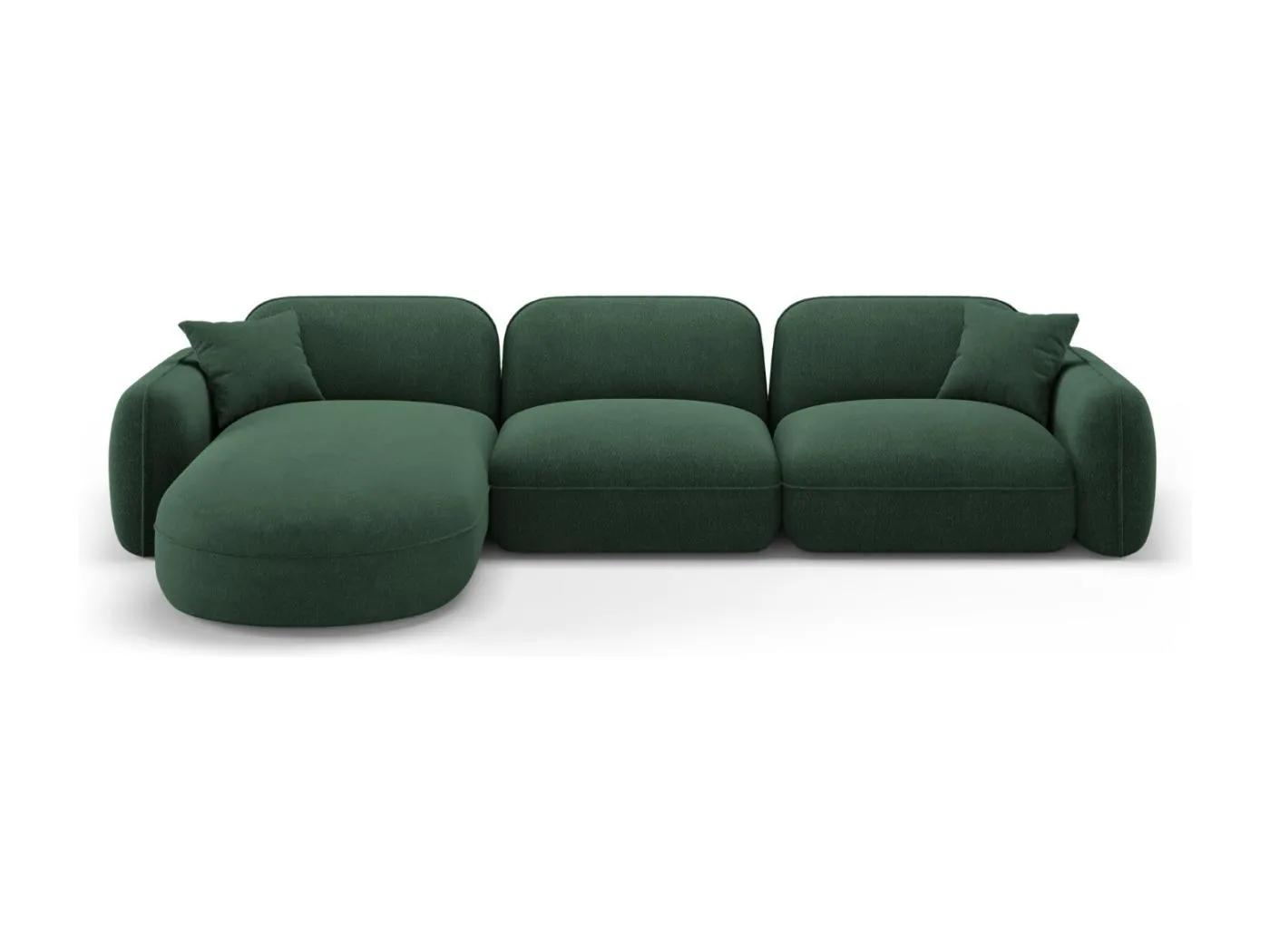 CXL by Christian Lacroix - 4-Sitzer modulares Ecksofa links "Lucien" Sitzer aus Samt grün - 320x165x70cm