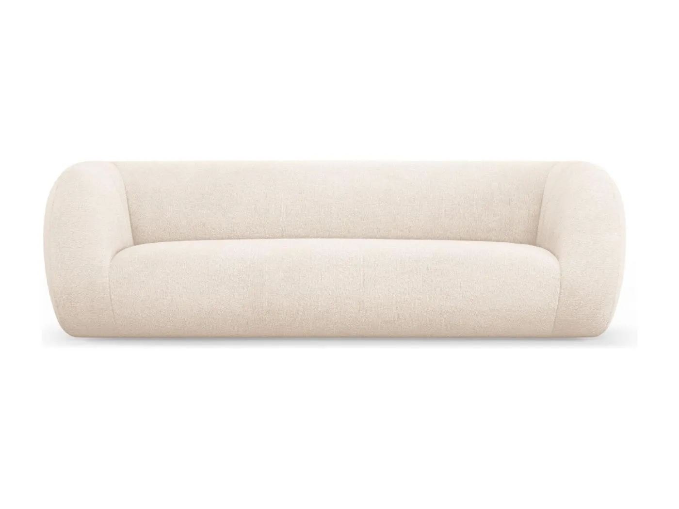 Cosmopolitan Design - 3-Sitzer Sofa "Essen" aus Boucle beige - 230x95x86cm
