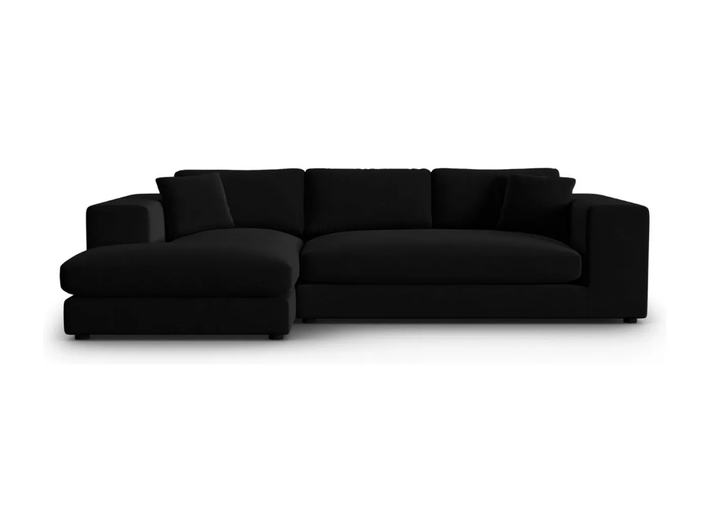 CXL by Christian Lacroix - 5-Sitzer Ecksofa links "Tendance" Sitzer aus Samt schwarz - 282x174x72cm