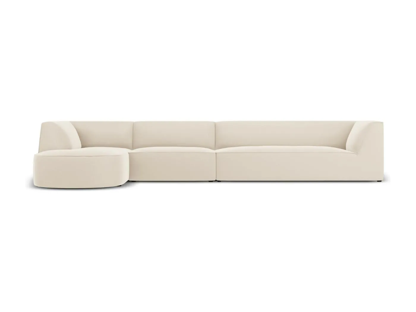 CXL by Christian Lacroix - 5-Sitzer Ecksofa links "Charles" Sitzer aus Samt beige - 366x180x69cm
