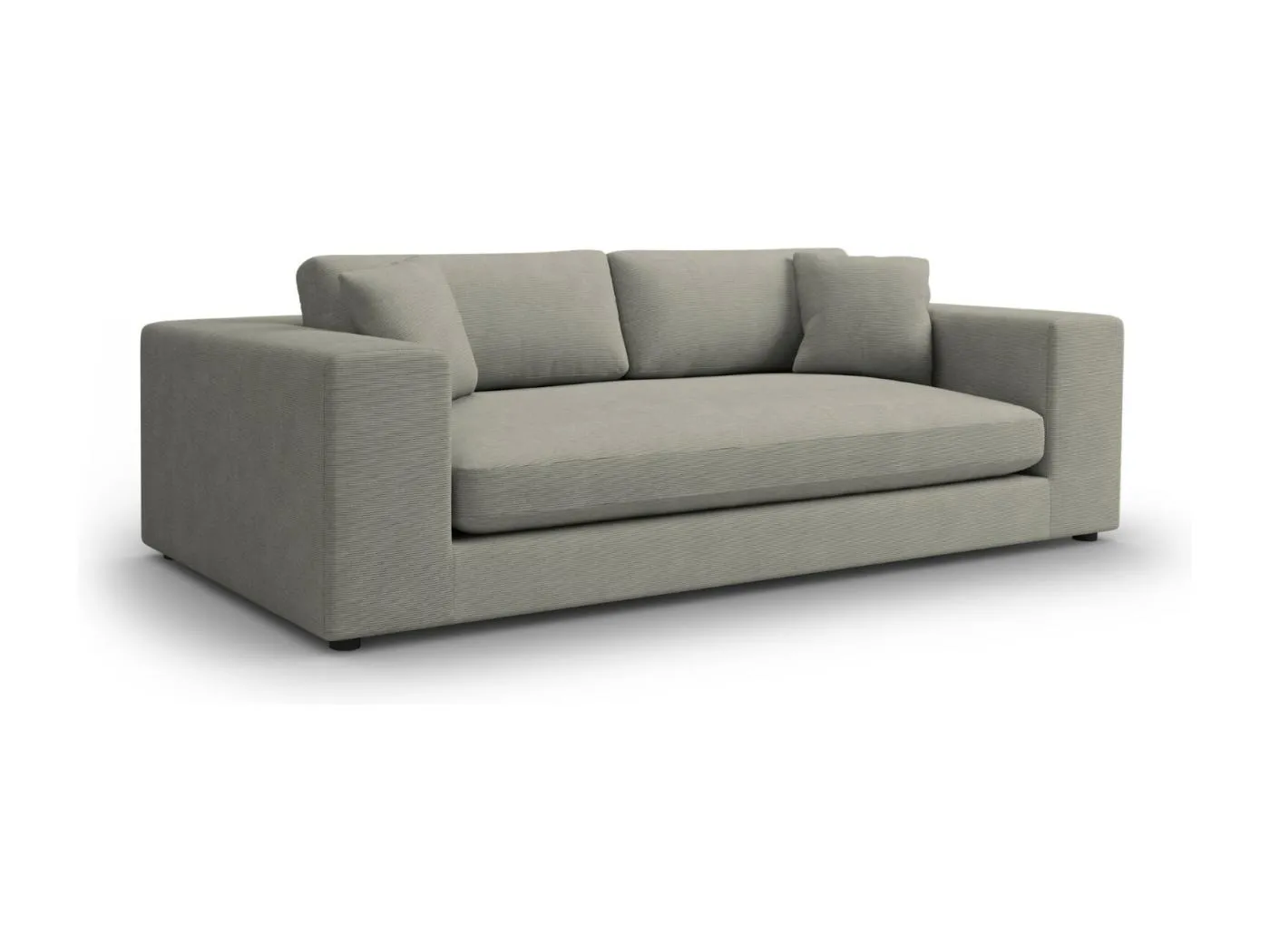 CXL by Christian Lacroix - 4-Sitzer Sofa "Tendance" Sitzer aus Cord hellgrau - 262x122x72cm