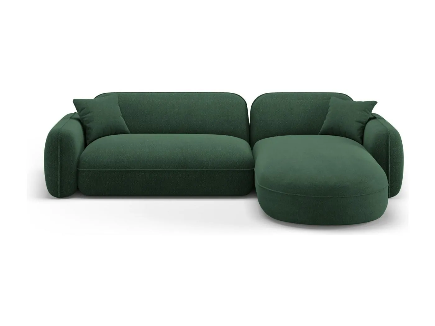 CXL by Christian Lacroix - 4-Sitzer modulares Ecksofa rechts "Lucien" Sitzer aus Samt grün - 275x165x70cm