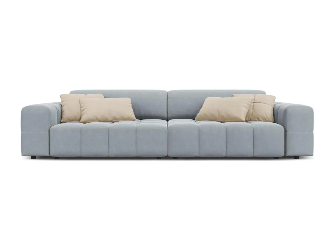 CXL by Christian Lacroix - 4-Sitzer Sofa "Luc" Sitzer aus Samt hellblau - 244x102x70cm