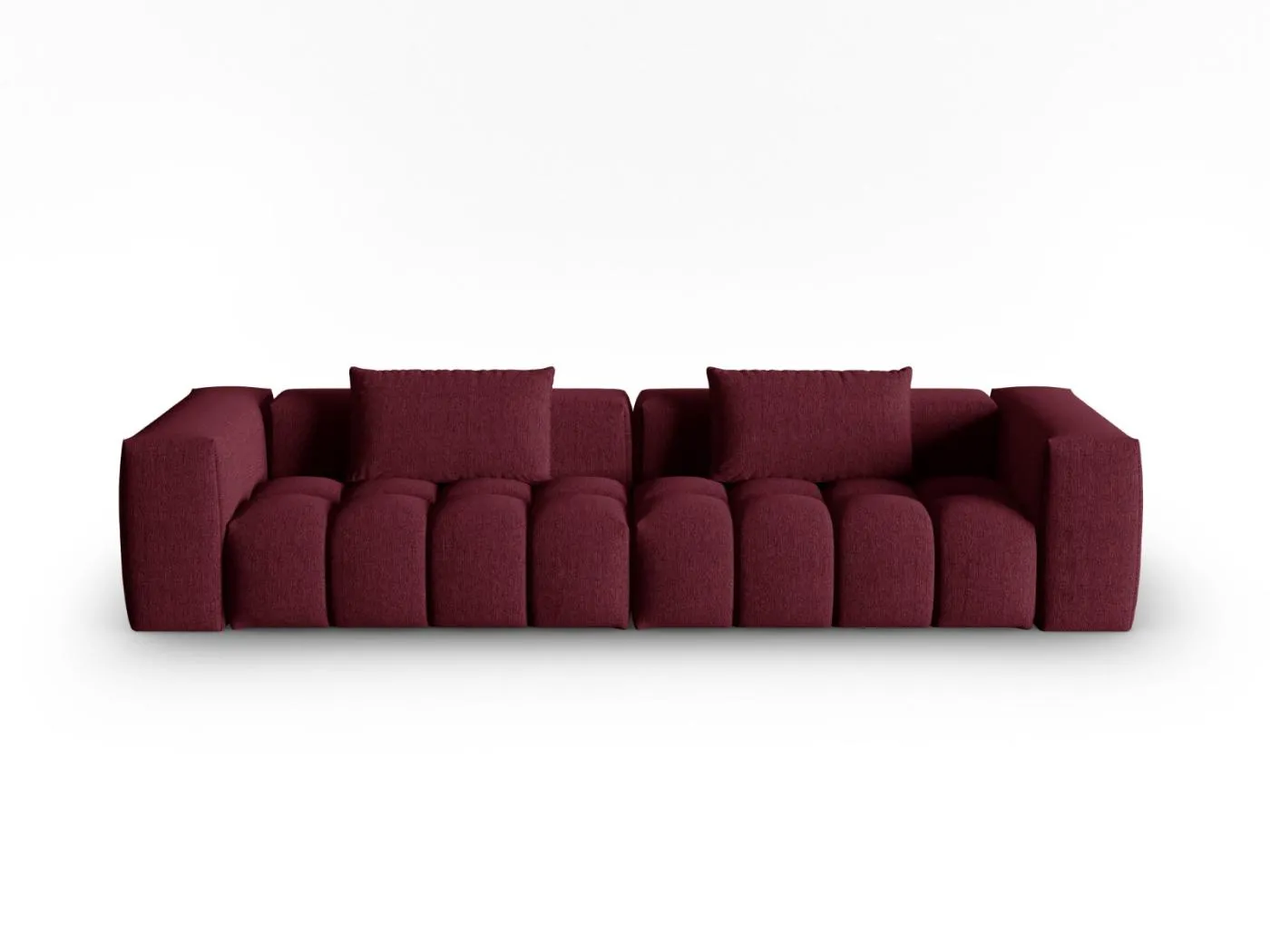 CXL by Christian Lacroix - 5-Sitzer modulares Sofa "Lorella" Sitzer aus strukturiertem Stoff burgundfarben - 290x85x70cm