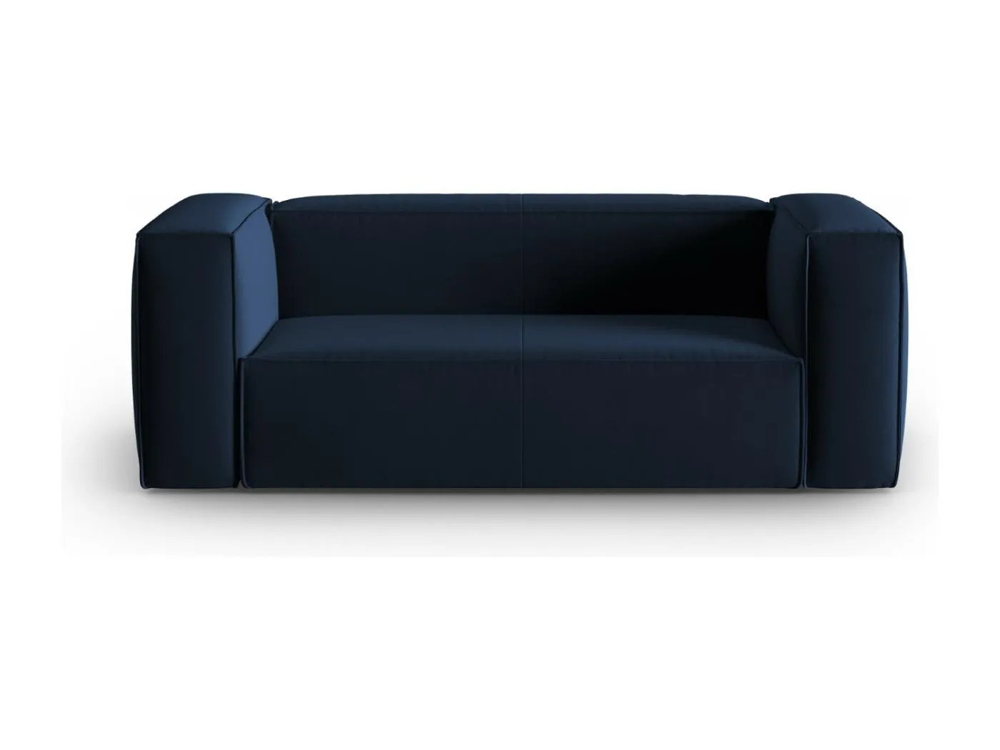 Cosmopolitan Design - 2-Sitzer Sofa "Mackay" aus Samt königsblau - 150x94x73cm