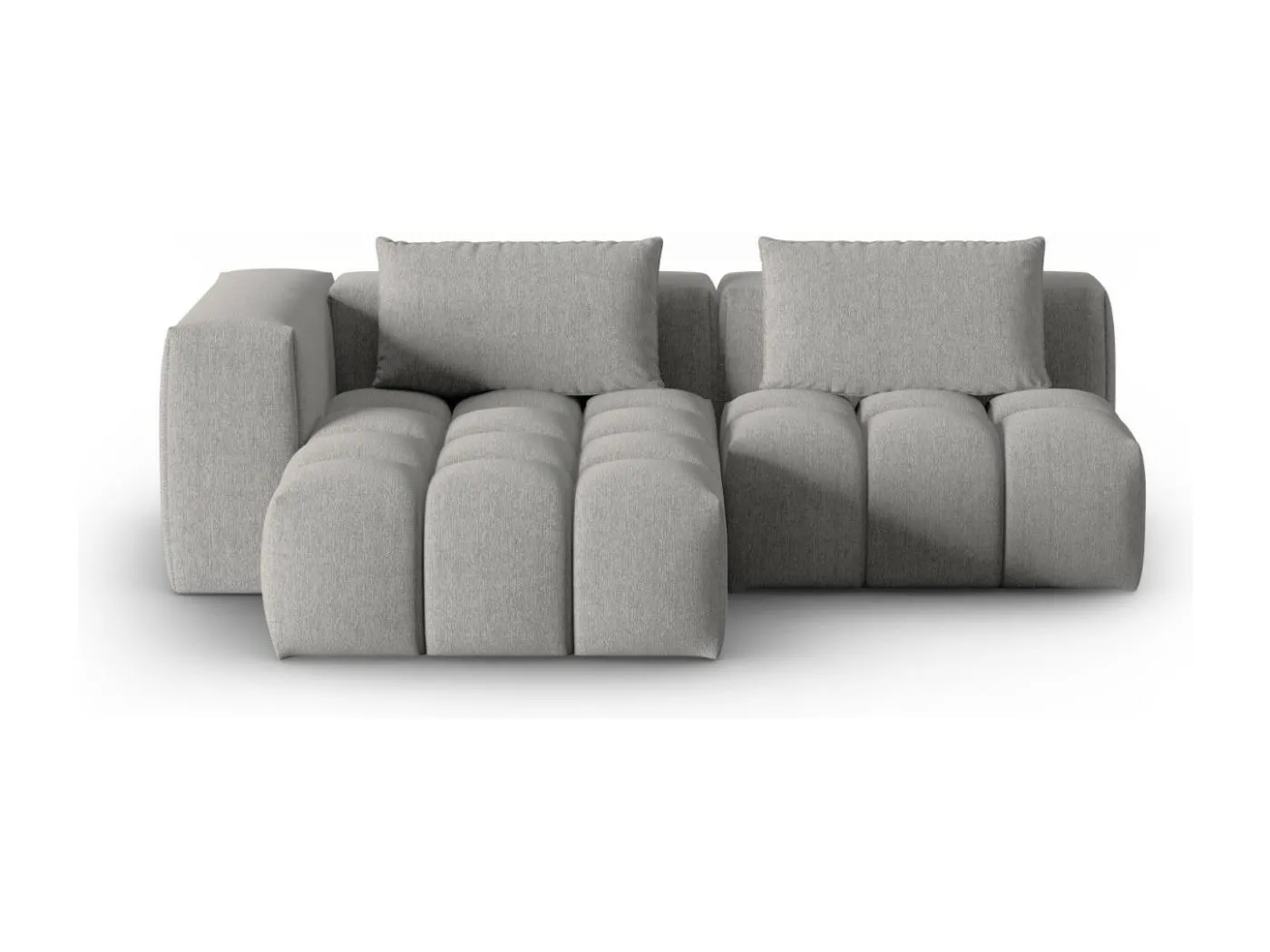 CXL by Christian Lacroix - 3-Sitzer modulares Ecksofa links "Lorella" Sitzer aus strukturiertem Stoff dunkelbeige - 205x145x70cm