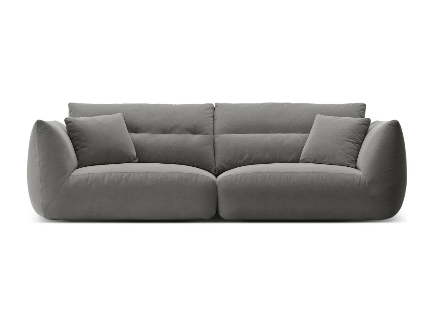 CXL by Christian Lacroix - 4-Sitzer modulares Sofa "Maurie" aus Chenille-Stoff dunkelgrau - 264x107x90cm
