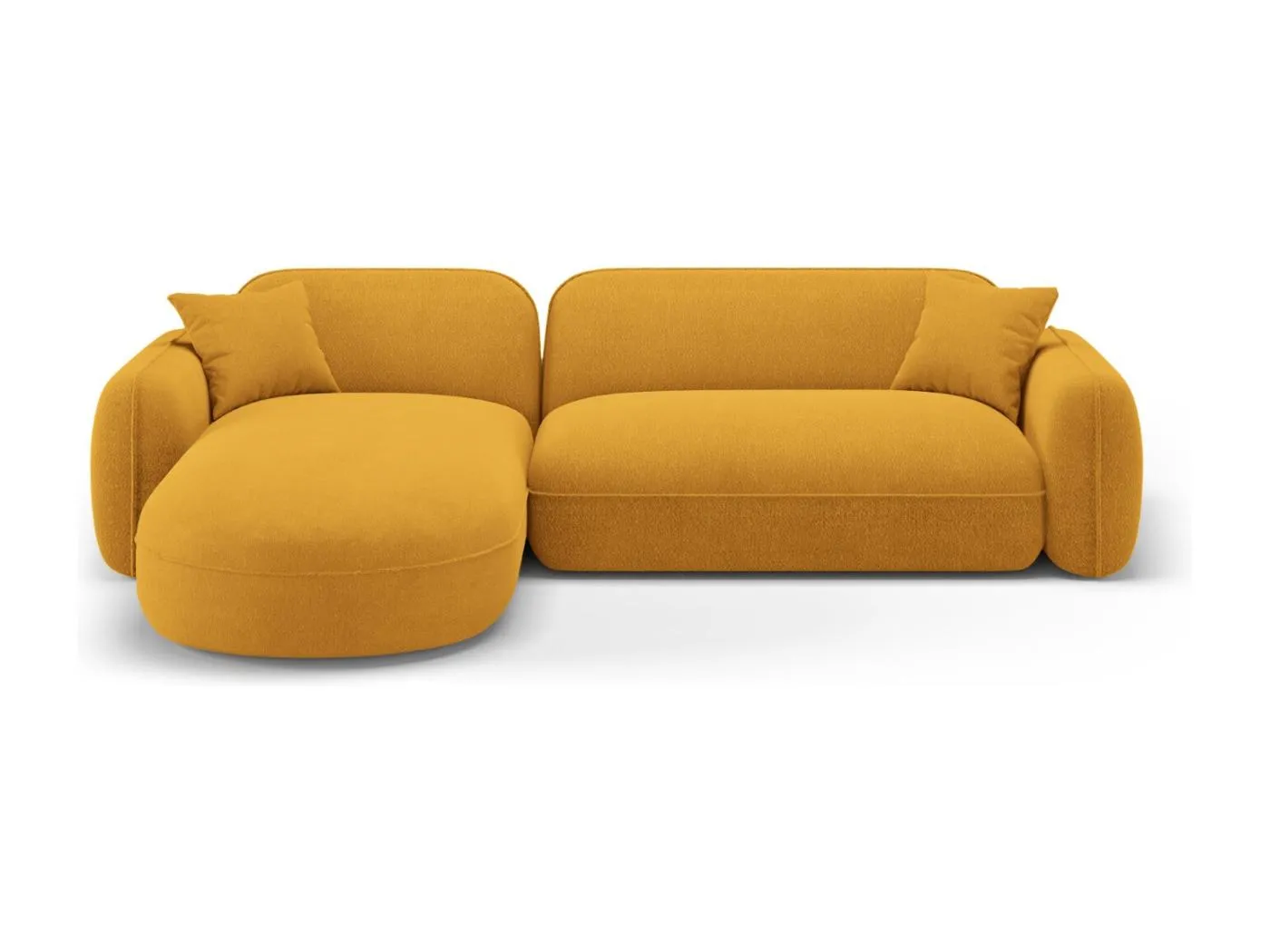 CXL by Christian Lacroix - 4-Sitzer modulares Ecksofa links "Lucien" Sitzer aus Samt senf - 275x165x70cm