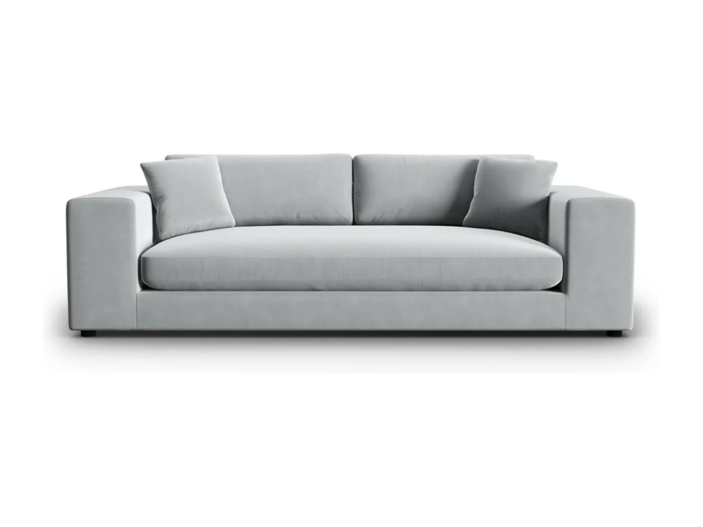 CXL by Christian Lacroix - 4-Sitzer Sofa "Tendance" Sitzer aus Samt hellgrau - 262x122x72cm