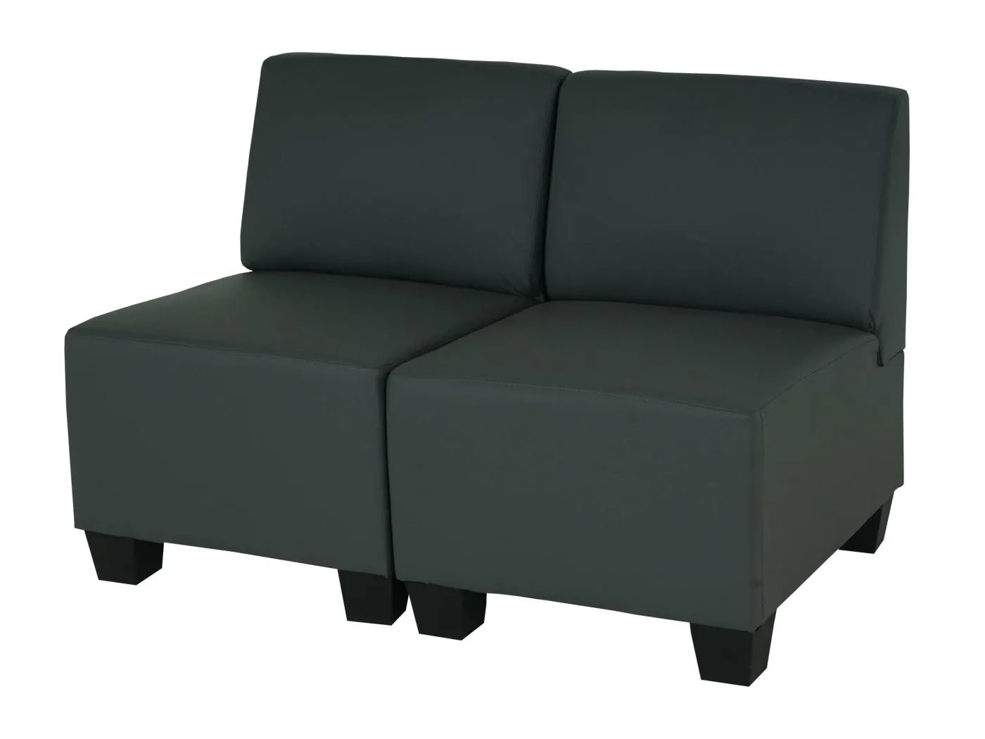 2-Sitzer Moncalieri, Dunkelgrau, ohne Armlehnen