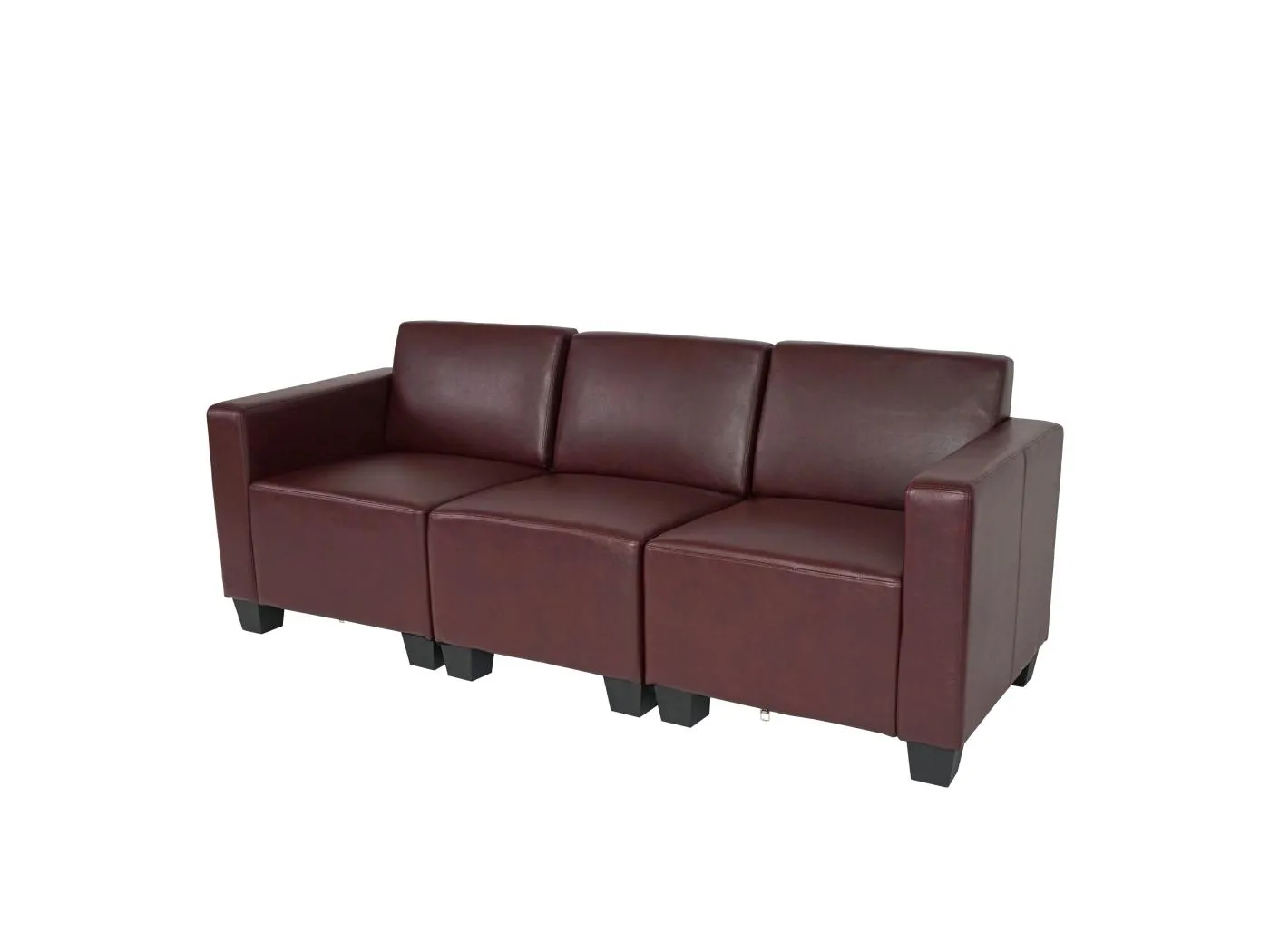 3-Sitzer Sofa Moncalieri, Rot-braun