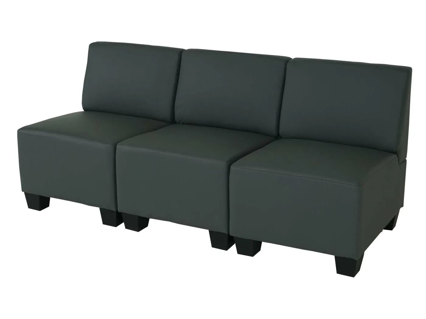 3-Sitzer Moncalieri, Dunkelgrau, ohne Armlehnen