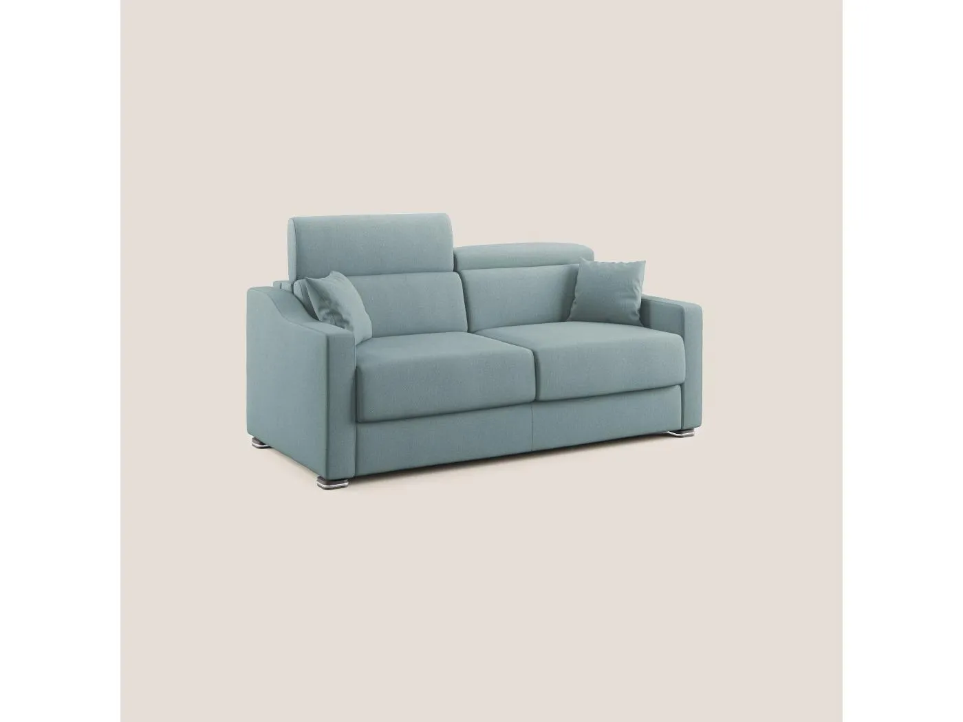 Amber Schlafsofa aus schmutzabweisendem Stoff T05 171 cm (mat. 120x197)  baby blau