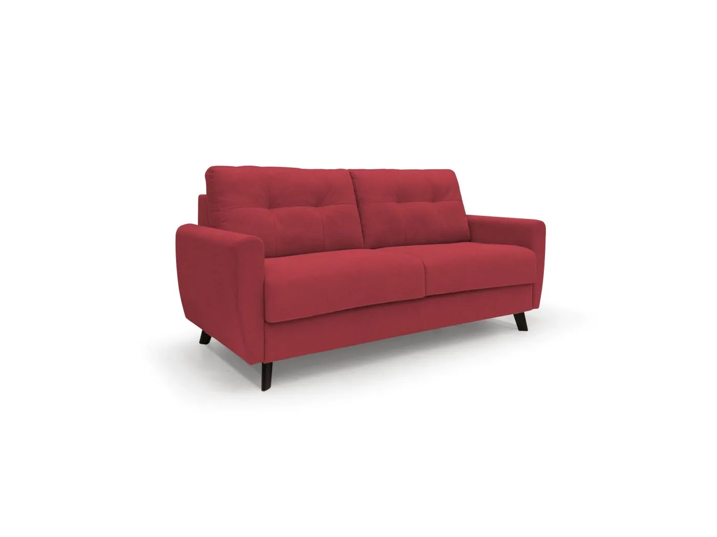 Callisto Schlafsofa aus weichem, wasserfestem Stoff T02 188 cm (mat. 140x197) rot