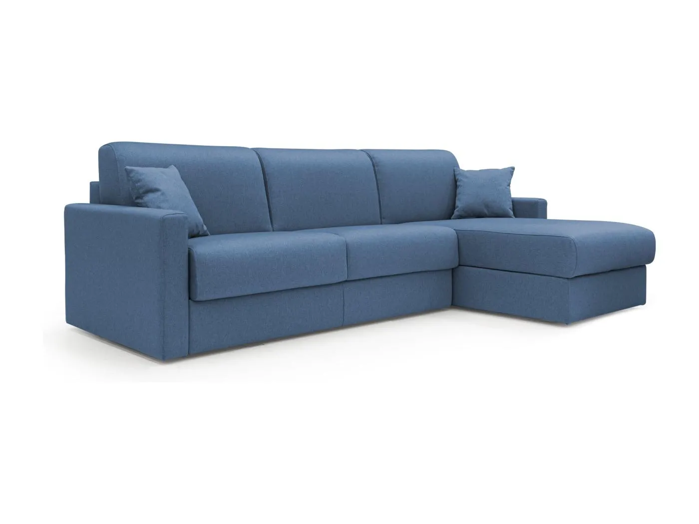 Chris 5-Sitzer-Ecksofa aus wasserfestem Stoff T13 288 cm links (mat. 120x197) blau