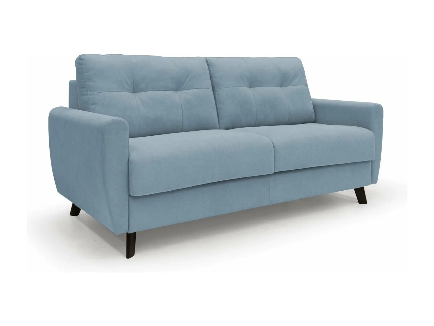 Callisto Schlafsofa aus weichem, wasserfestem Stoff T02 188 cm (mat. 140x197) baby blau