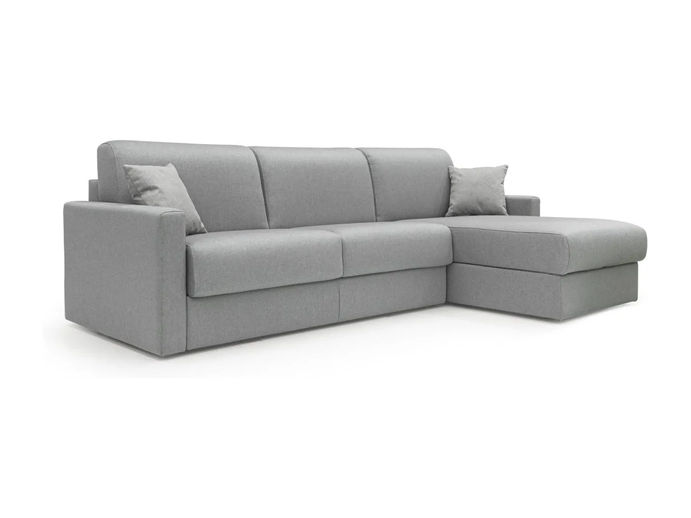 Chris 5-Sitzer-Ecksofa aus wasserfestem Stoff T13 288 cm links (mat. 120x197) grau