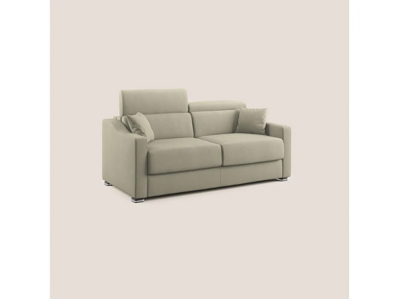 Amber Schlafsofa aus schmutzabweisendem Stoff T05 171 cm (mat. 120x197)  creme