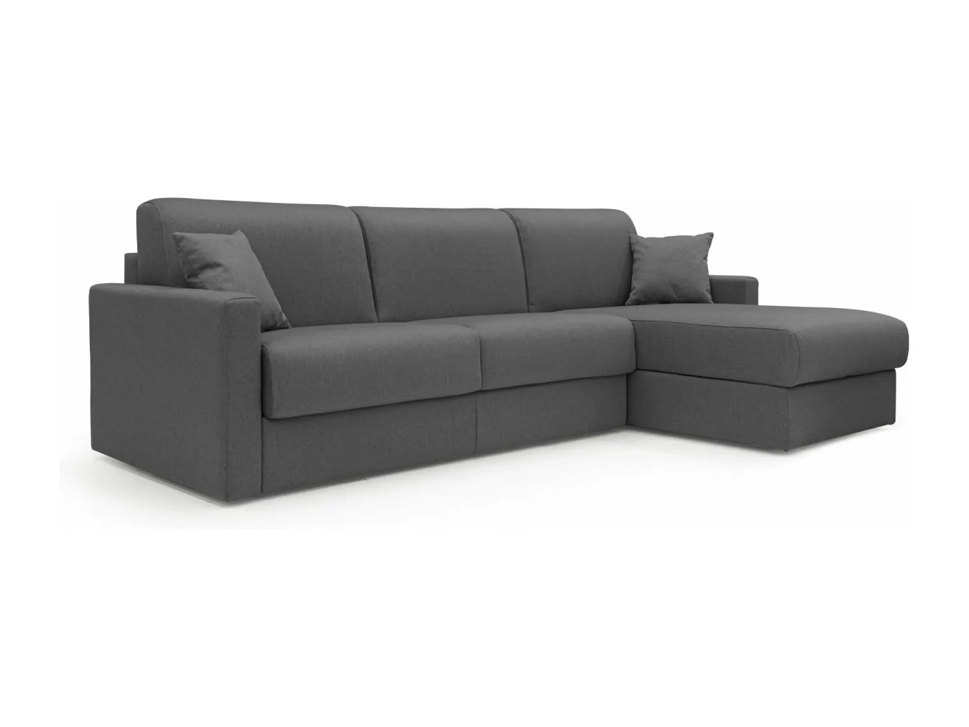 Chris 5-Sitzer-Ecksofa aus wasserfestem Stoff T13 248 cm links (mat. 120x197) anthrazit