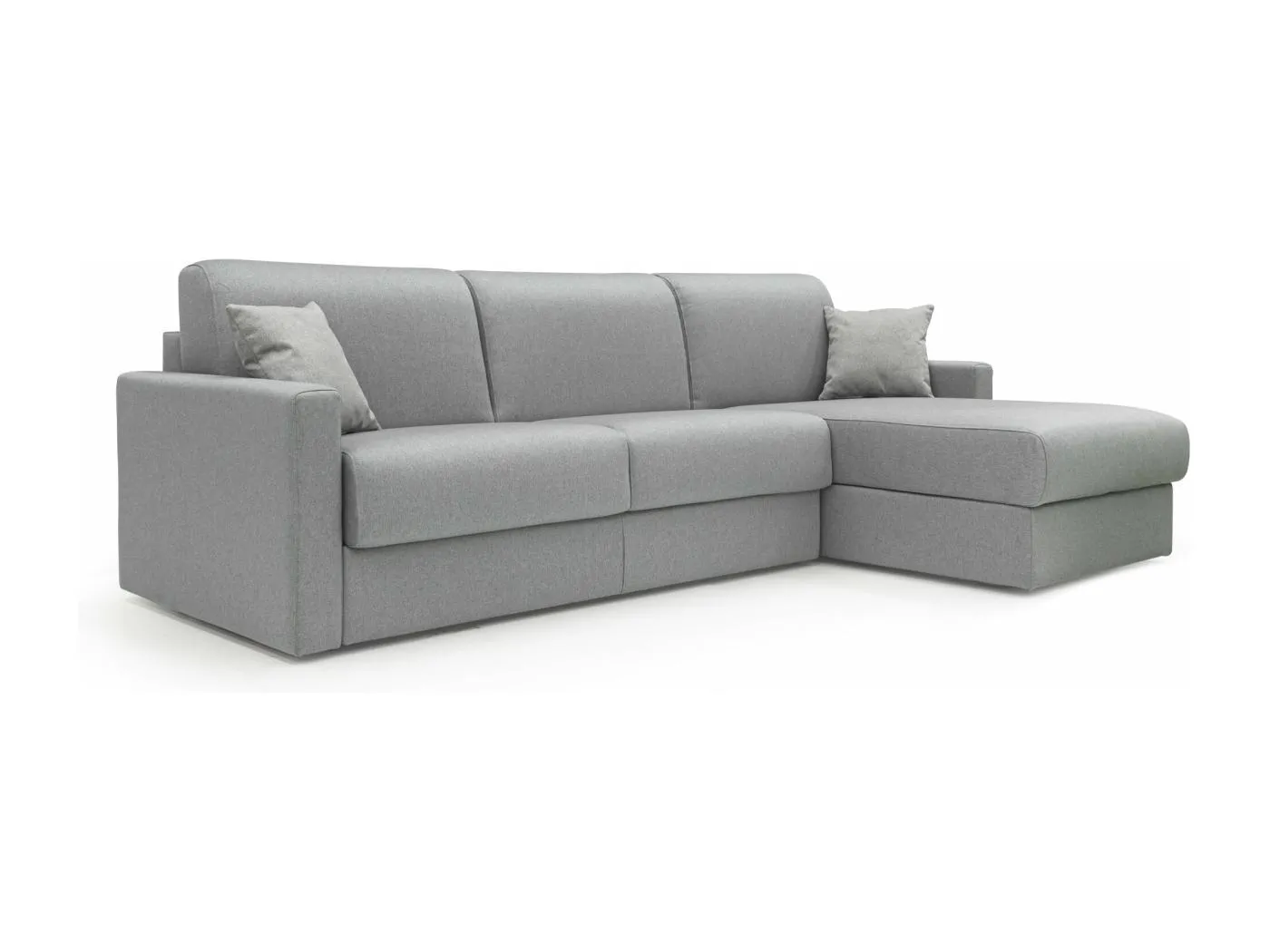 Chris 5-Sitzer-Ecksofa aus wasserfestem Stoff T13 288 cm rechts (mat. 160x197) grau