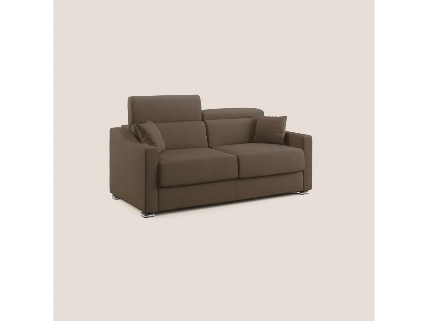 Amber Schlafsofa aus schmutzabweisendem Stoff T05 211 cm (mat. 160x197)  braun