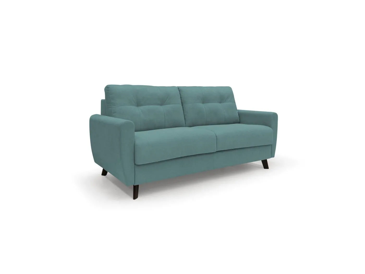 Callisto Schlafsofa aus weichem, wasserfestem Stoff T02 188 cm (mat. 140x197) petrol