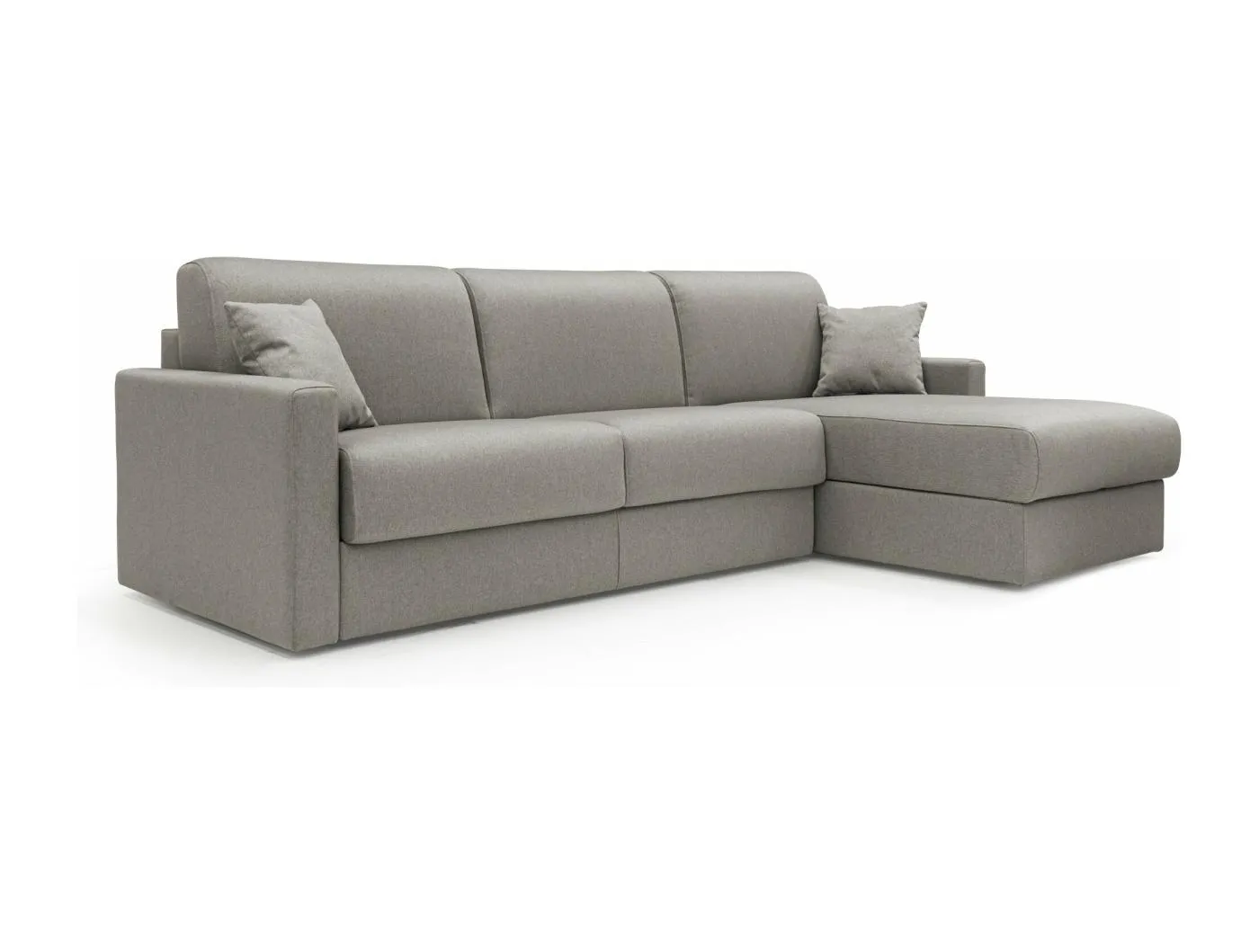 Chris 5-Sitzer-Ecksofa aus wasserfestem Stoff T13 288 cm links (mat. 120x197) taupe