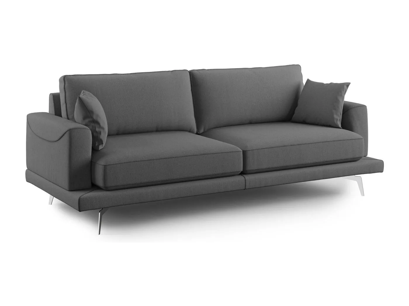 Dorian modernes Sofa aus weichem, schmutzabweisendem Stoff T05 178 cm anthrazit