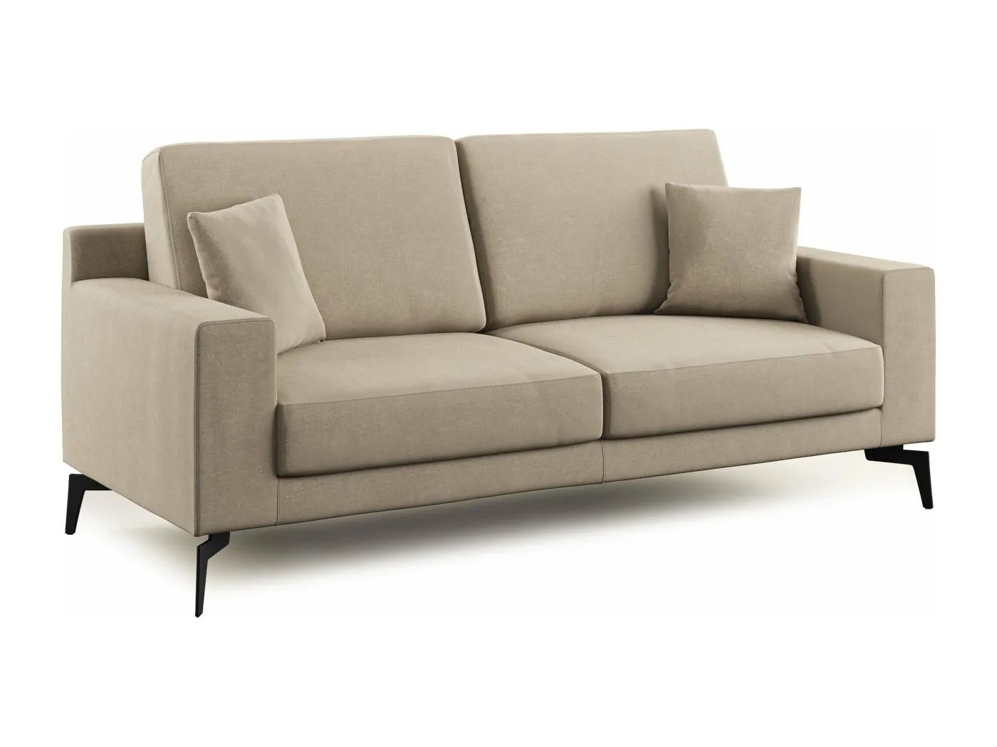 Prestige modernes Sofa aus abwaschbarer Mikrofaser T11 166 cm  taupe