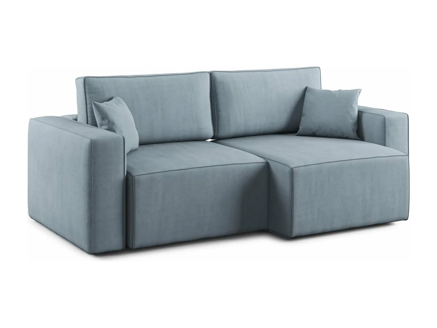 Morfeo Sofa mit ausziehbaren Sitzen aus weichem wasserfestem Stoff T02 180 cm baby blau