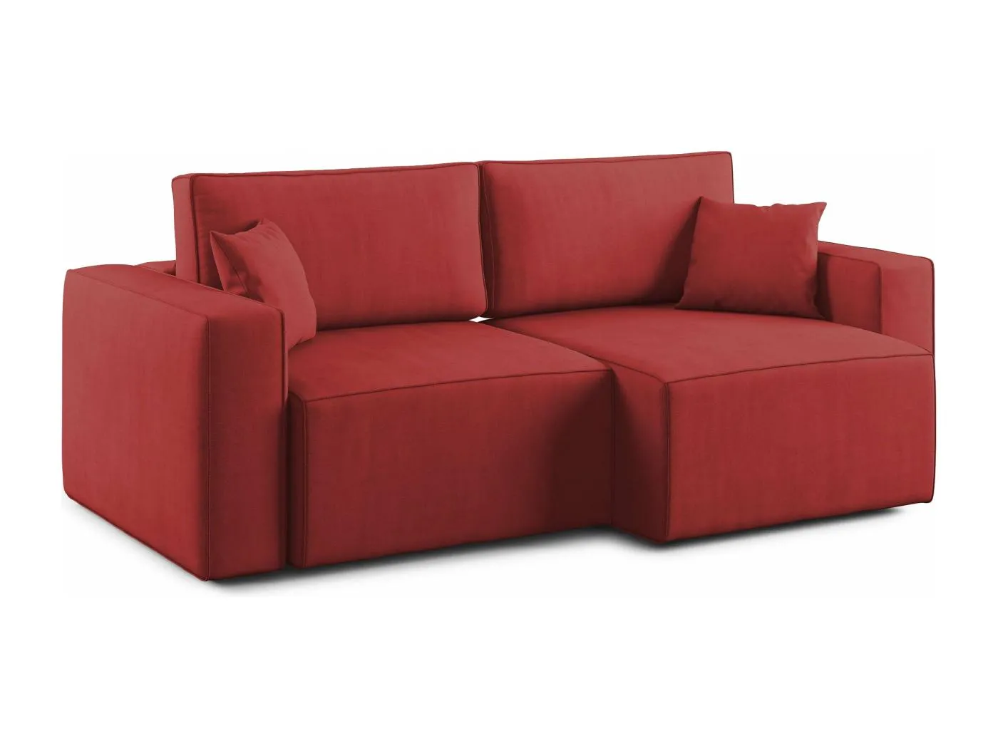 Morfeo Sofa mit ausziehbaren Sitzen aus weichem wasserfestem Stoff T02 215 cm rot
