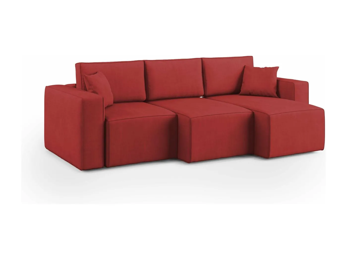 Morfeo Sofa mit 3 asuziehbaren Sitzen aus weichem wasserfestem Stoff T02 245 cm rot