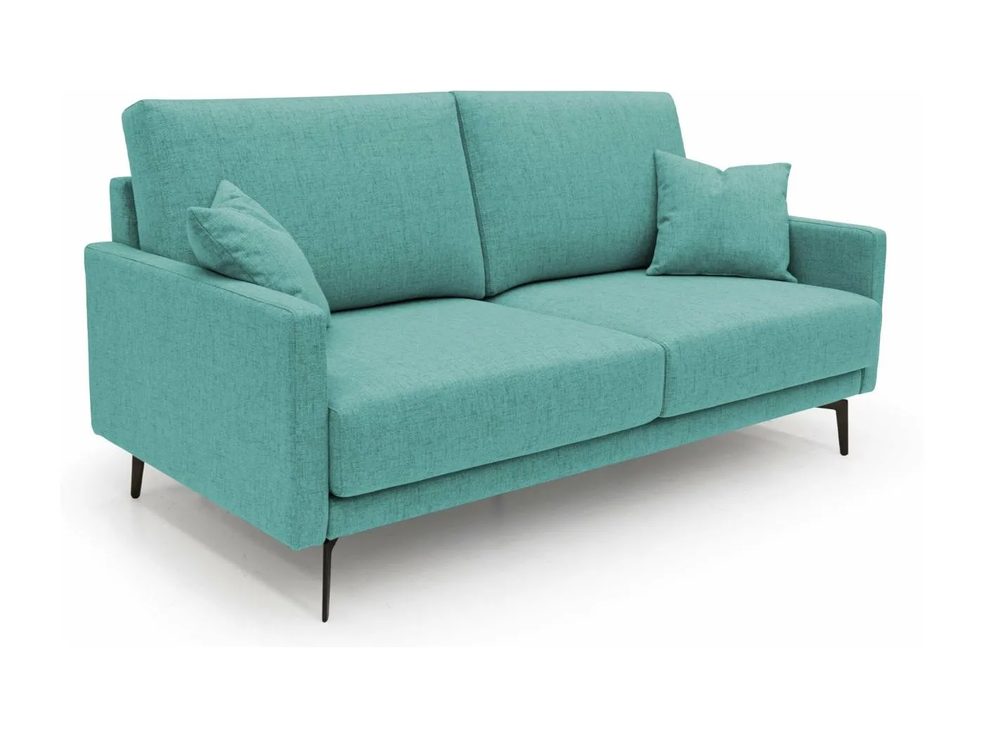 Saturno modernes Sofa aus weichem wasserfestem Stoff T03 160 cm aquamarin