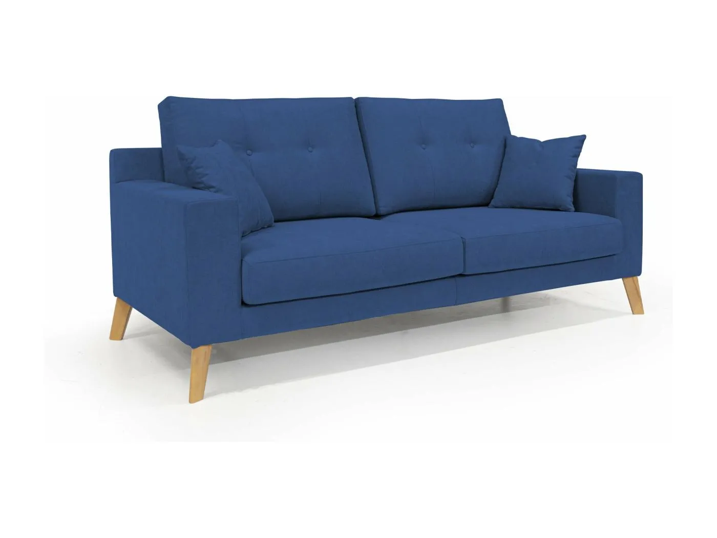 Danish modernes Sofa aus weichem, wasserfestem Stoff T02 186 cm blau