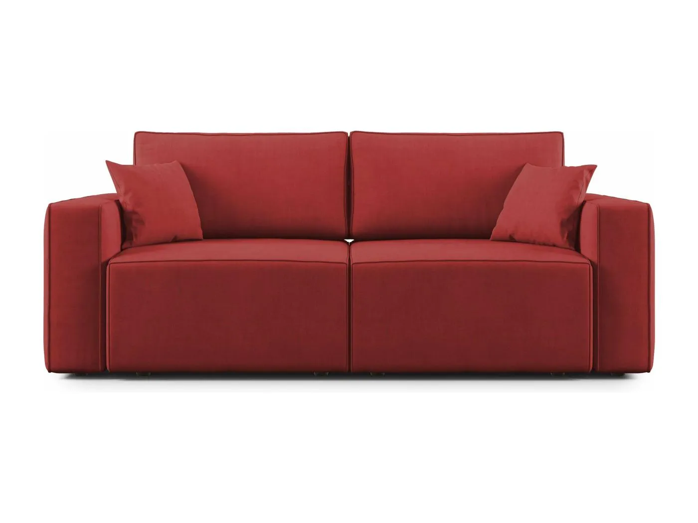 Morfeo Sofa mit ausziehbaren Sitzen aus weichem wasserfestem Stoff T02 180 cm rot