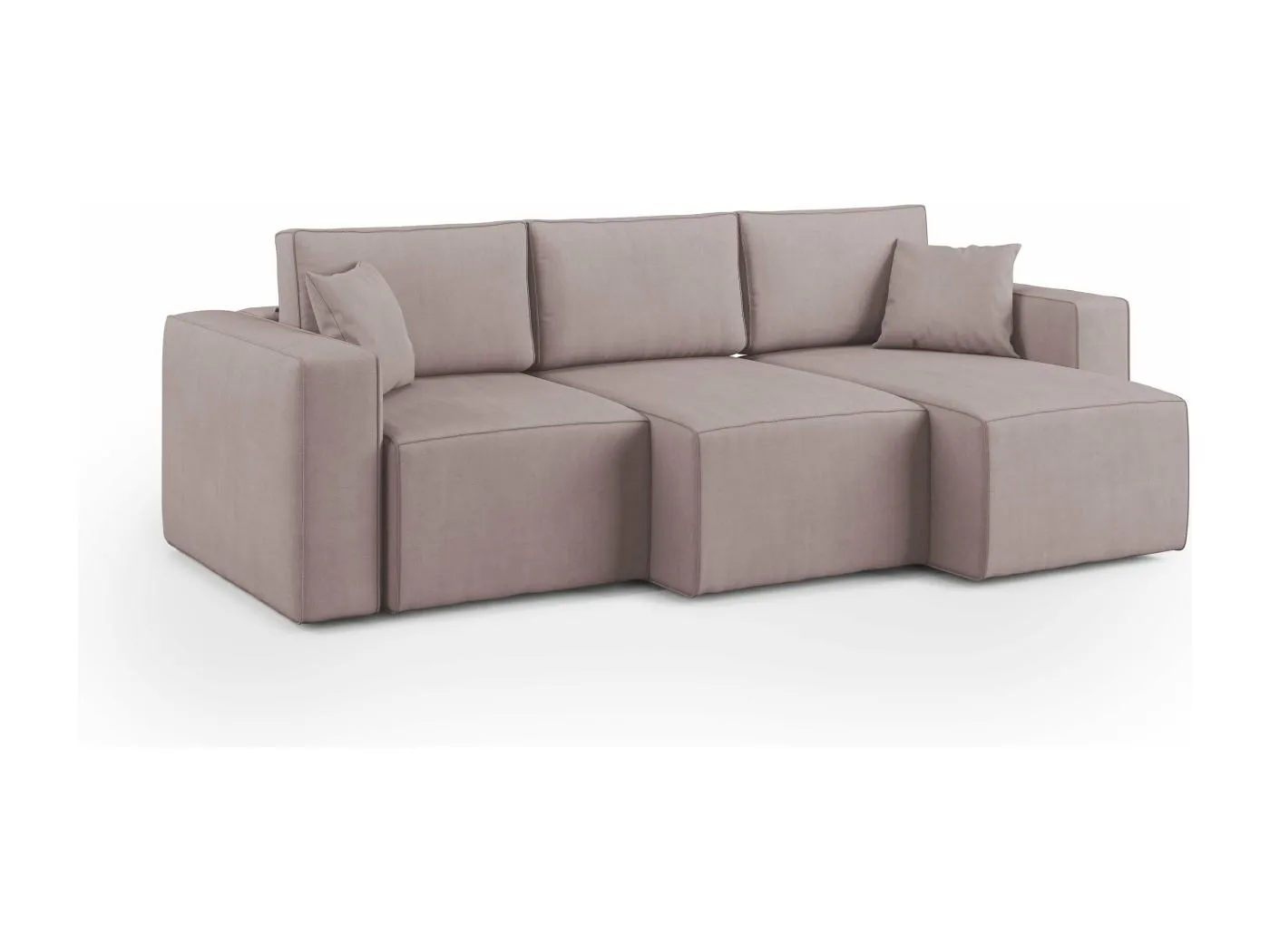 Morfeo Sofa mit 3 asuziehbaren Sitzen aus weichem wasserfestem Stoff T02 245 cm rosa