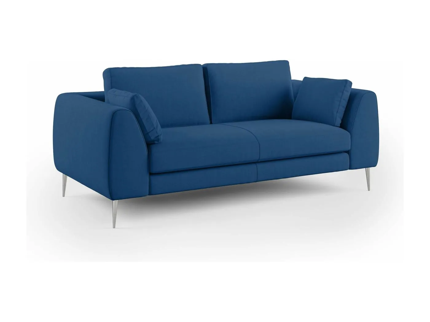 Plano modernes Sofa aus abwaschbarer technischer Mikrofaser T11 176 cm blau