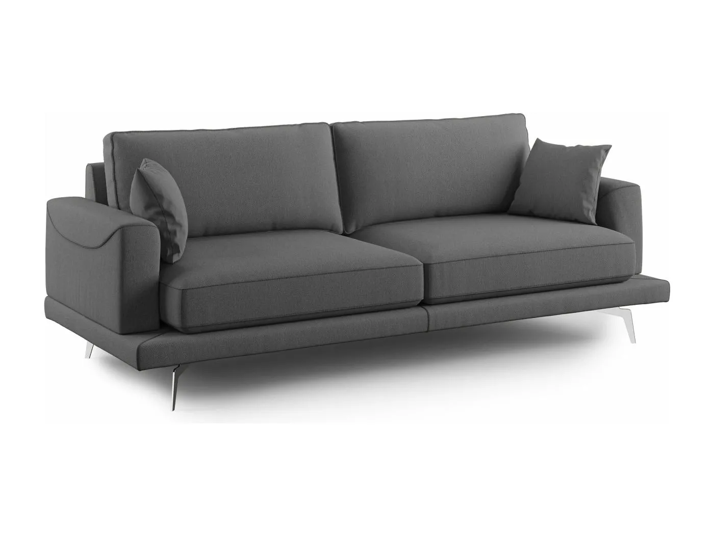 Dorian modernes Sofa aus weichem, schmutzabweisendem Stoff T05 198 cm anthrazit