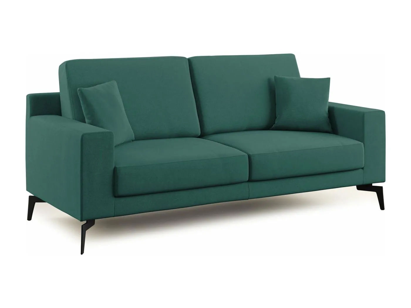 Prestige modernes Sofa aus abwaschbarer Mikrofaser T11 186 cm petrol