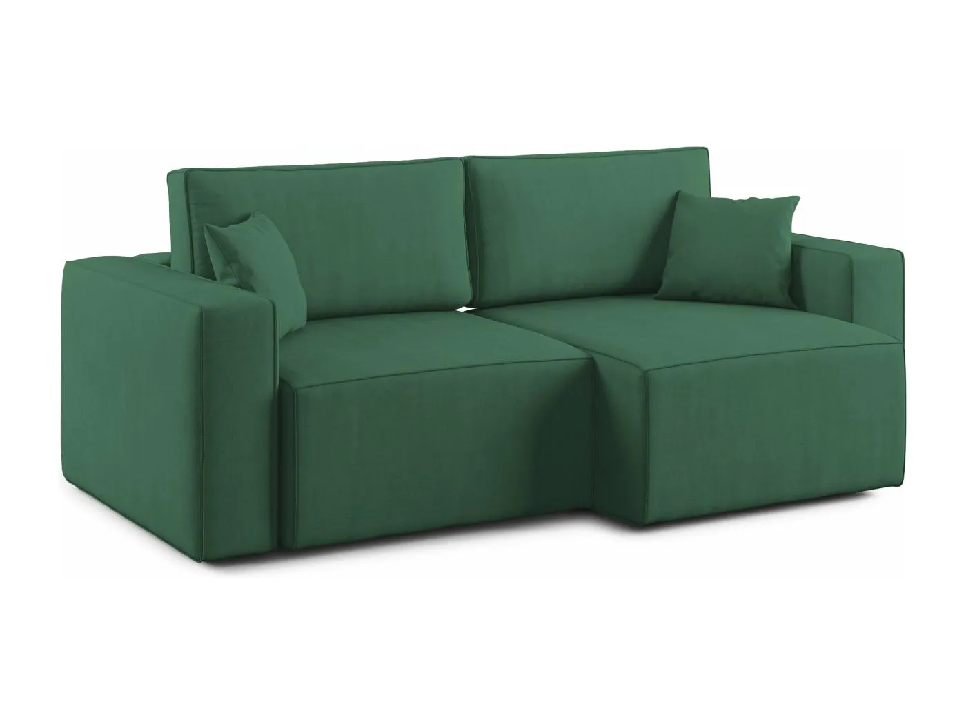 Morfeo Sofa mit ausziehbaren Sitzen aus weichem wasserfestem Stoff T02 180 cm grün