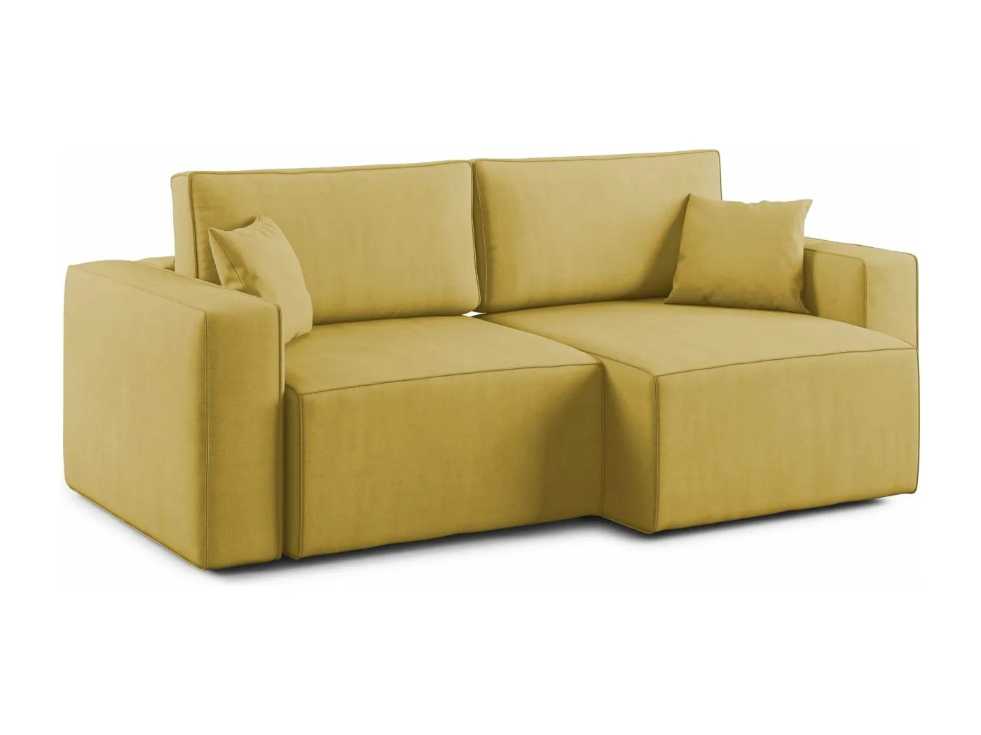Morfeo Sofa mit ausziehbaren Sitzen aus weichem wasserfestem Stoff T02 180 cm gelb