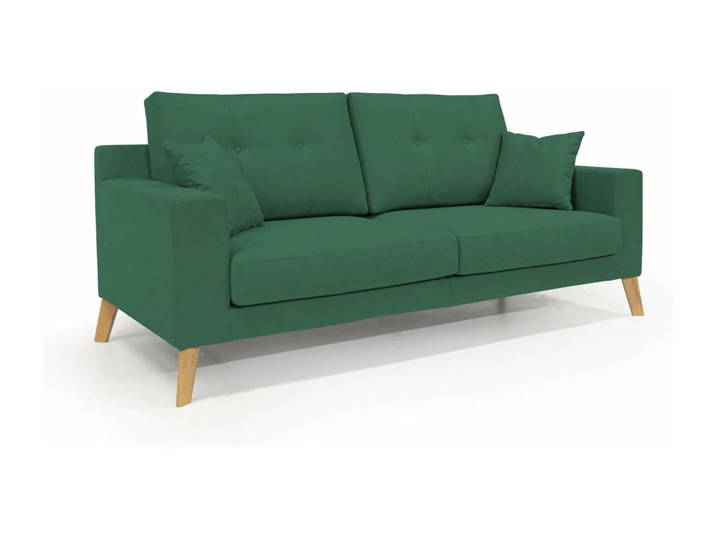 Danish modernes Sofa aus weichem, wasserfestem Stoff T02 146 cm grün