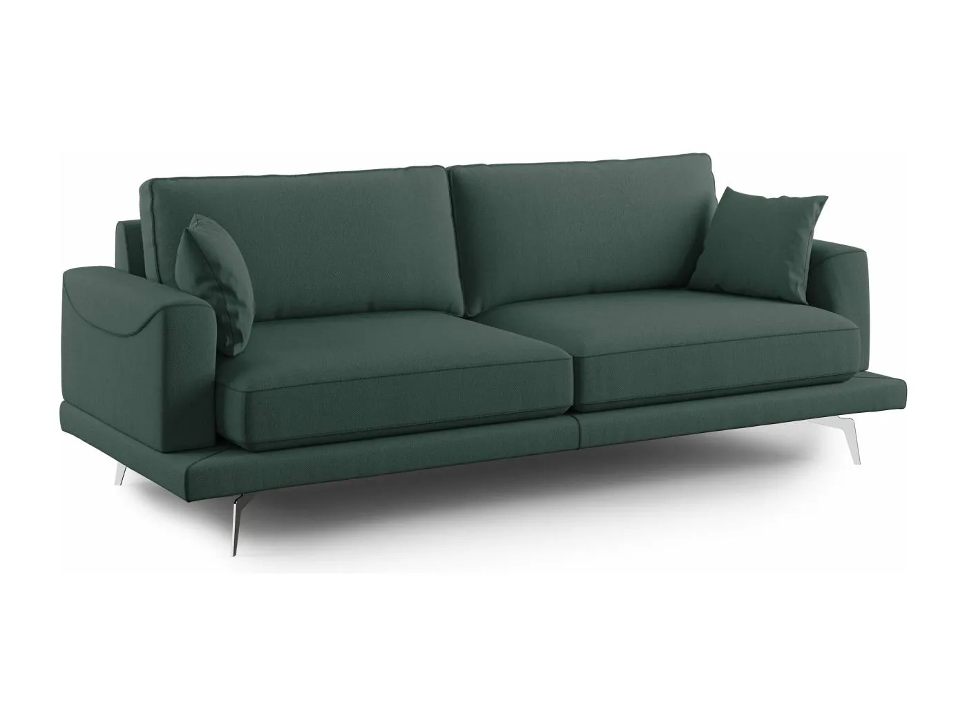 Dorian modernes Sofa aus weichem, schmutzabweisendem Stoff T05 178 cm grün