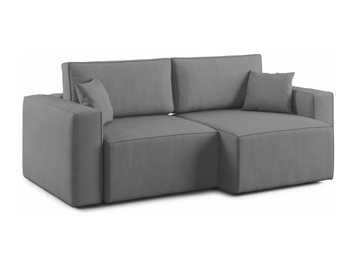 Morfeo Sofa mit ausziehbaren Sitzen aus weichem wasserfestem Stoff T02 180 cm grau