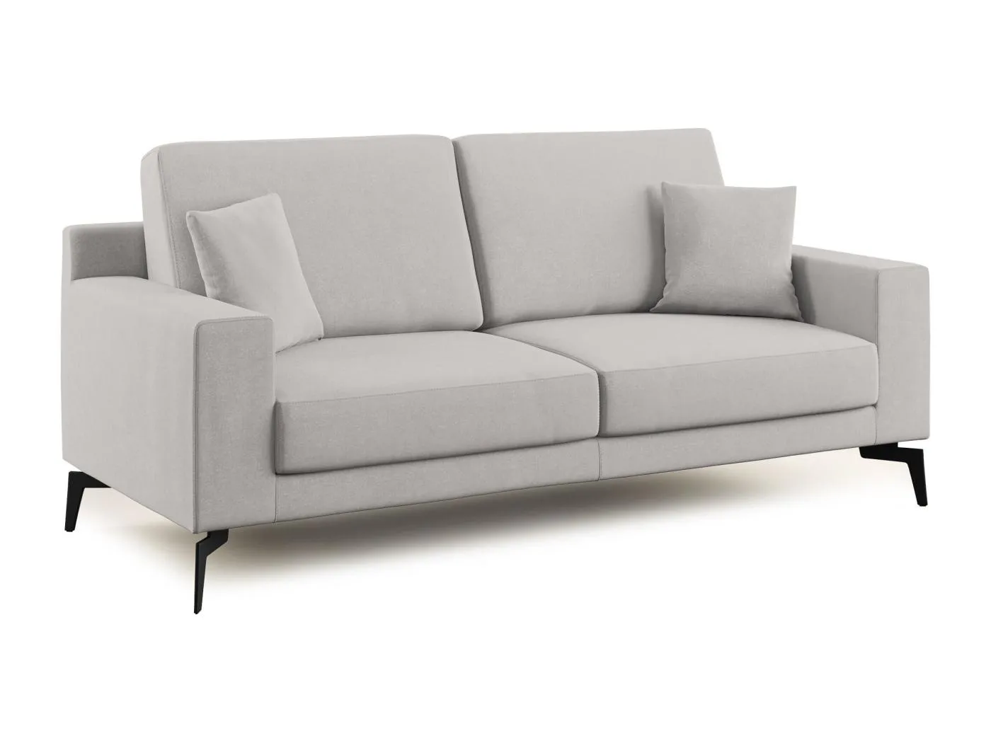 Prestige modernes Sofa aus abwaschbarer Mikrofaser T11 186 cm hellgrau